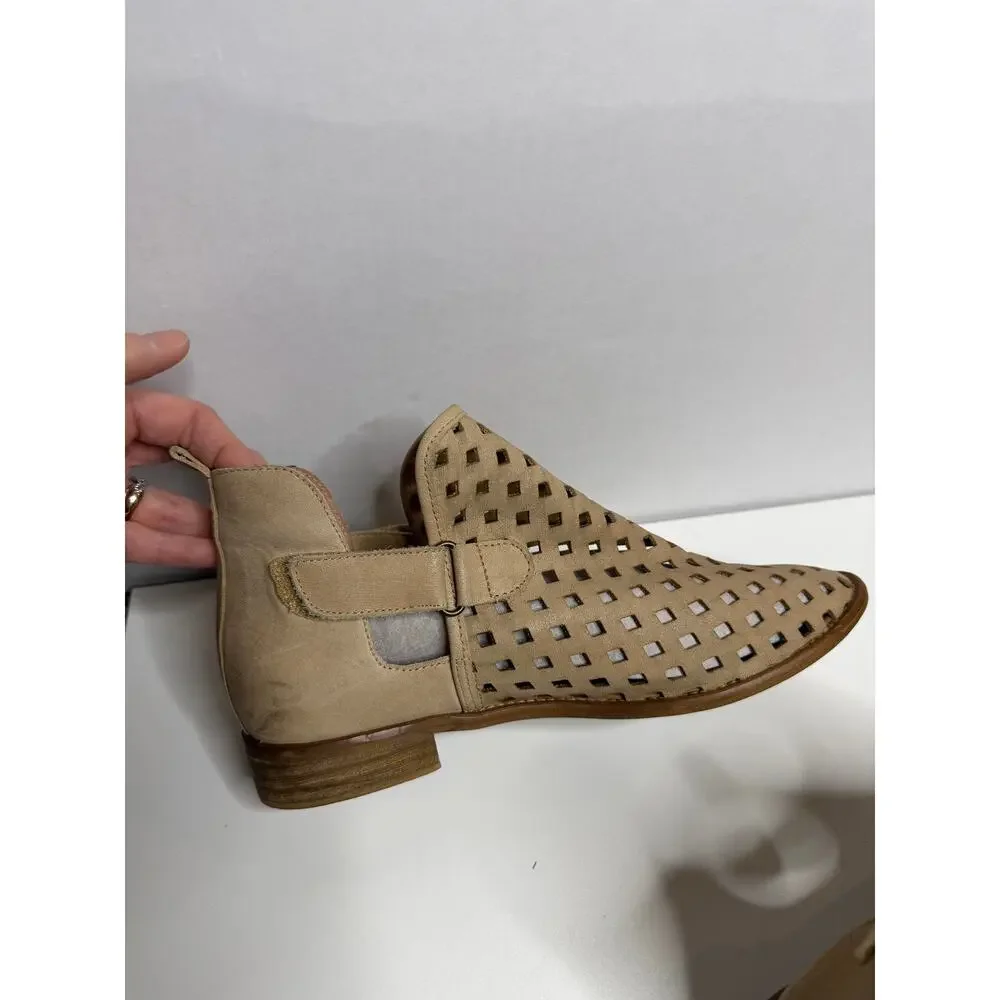 Anthropologie Musse & Cloud Calia Bootie Shoes Leather Perforated Size 41 US 9.5